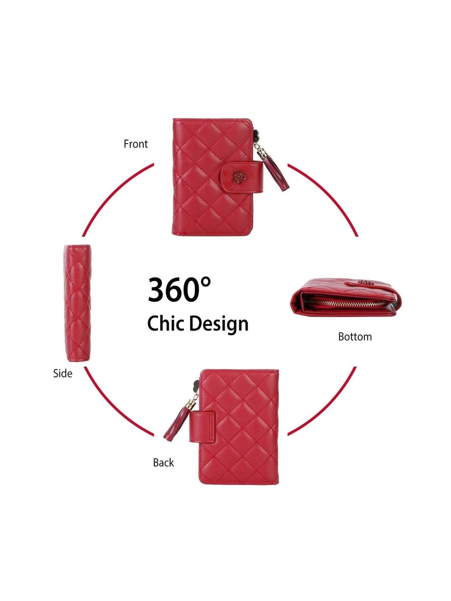 Women PU Leather Clutch Wallet - Courbe et Compagnie