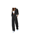 Women’s 2-Pc Blazer & Wide Leg Pants Suit - Courbe et Compagnie