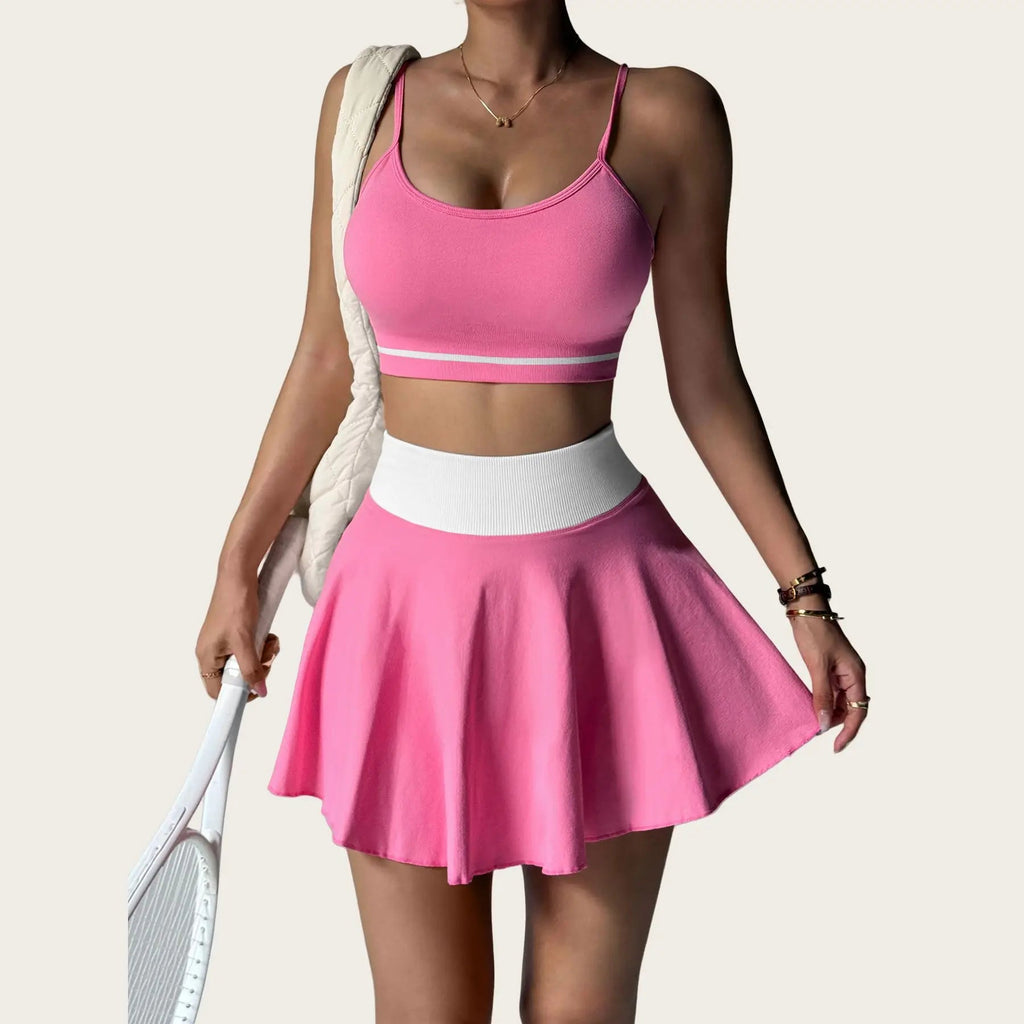 Women’s 2-Piece Sports Bra & Skirt Set - Courbe et Compagnie