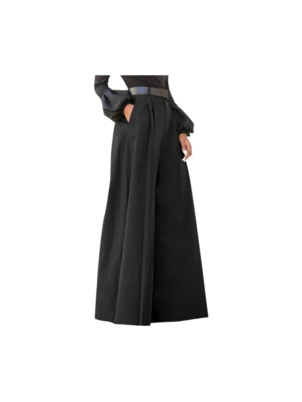 Women’s 2026 Summer Autumn Palazzo Pants - Printed Cropped Cotton Baggy Trousers with Pockets - Courbe et Compagnie