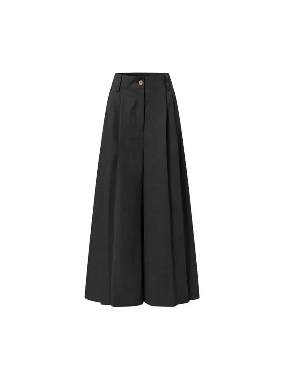 Women’s 2026 Summer Autumn Palazzo Pants - Printed Cropped Cotton Baggy Trousers with Pockets - Courbe et Compagnie