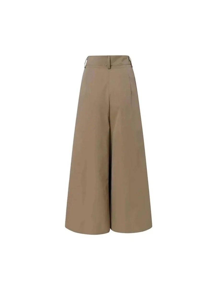 Women’s 2026 Summer Autumn Palazzo Pants - Printed Cropped Cotton Baggy Trousers with Pockets - Courbe et Compagnie