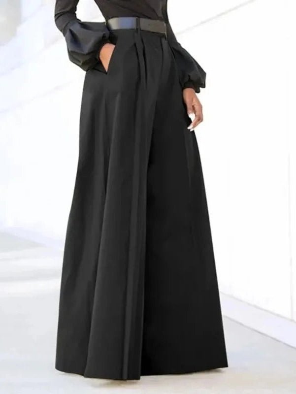Women’s 2026 Summer Autumn Palazzo Pants - Printed Cropped Cotton Baggy Trousers with Pockets - Courbe et Compagnie