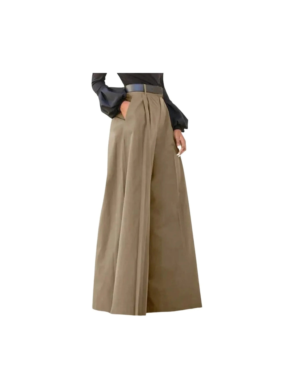 Women’s 2026 Summer Autumn Palazzo Pants - Printed Cropped Cotton Baggy Trousers with Pockets - Courbe et Compagnie