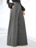 Women’s 2026 Summer Autumn Palazzo Pants - Printed Cropped Cotton Baggy Trousers with Pockets - Courbe et Compagnie