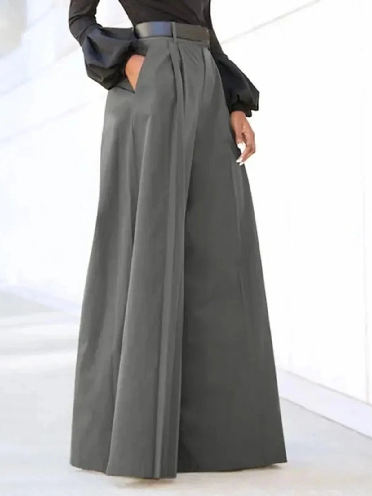 Women’s 2026 Summer Autumn Palazzo Pants - Printed Cropped Cotton Baggy Trousers with Pockets - Courbe et Compagnie