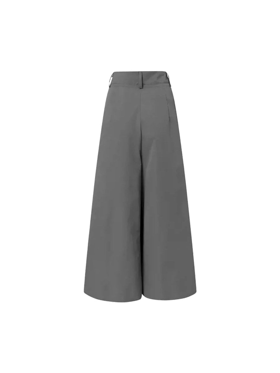 Women’s 2026 Summer Autumn Palazzo Pants - Printed Cropped Cotton Baggy Trousers with Pockets - Courbe et Compagnie