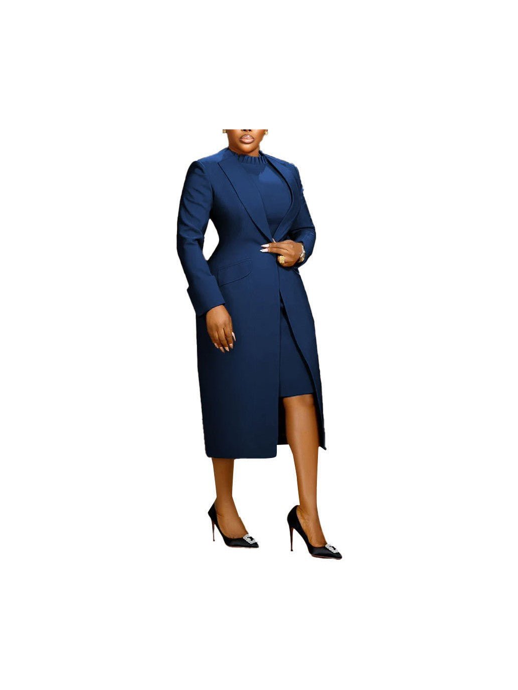 Women's Back Slit Suit Vest Two-Piece Set - Courbe et Compagnie