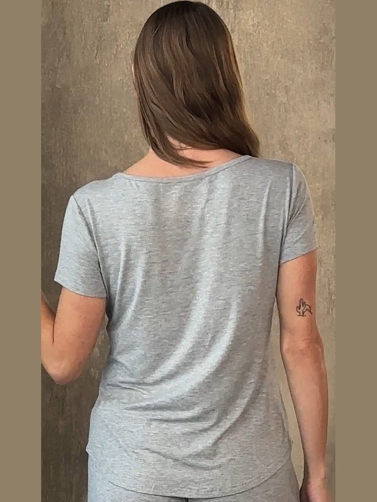 Women’s Bamboo Lounge Set - Lounge T-Shirt + Lounge Shorts - Courbe et Compagnie