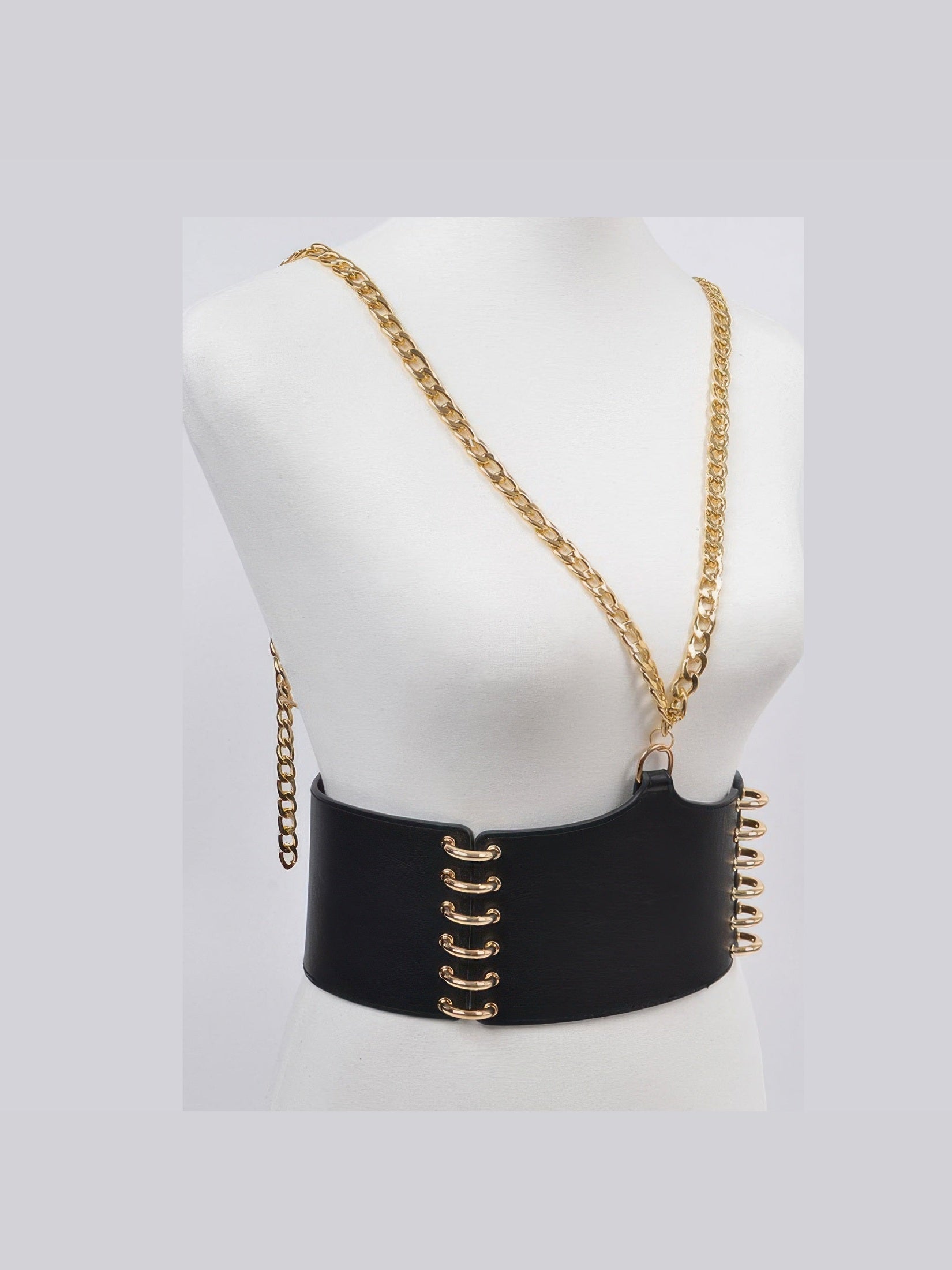 WOMEN'S BELT SOHO Wide Faux Leather Statement BYMANYC ® New York - Courbe et Compagnie