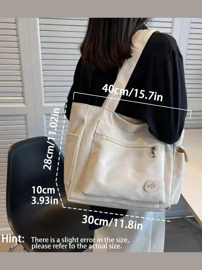 Womens Canvas Tote Bag Large Casual Shoulder Bag - Courbe et Compagnie