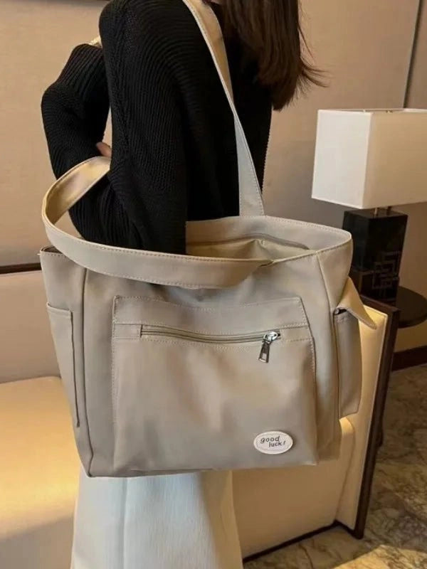 Womens Canvas Tote Bag Large Casual Shoulder Bag - Courbe et Compagnie