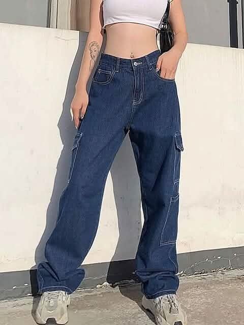 Women's Cargo Trouser Mid Waist Pants - Courbe et Compagnie