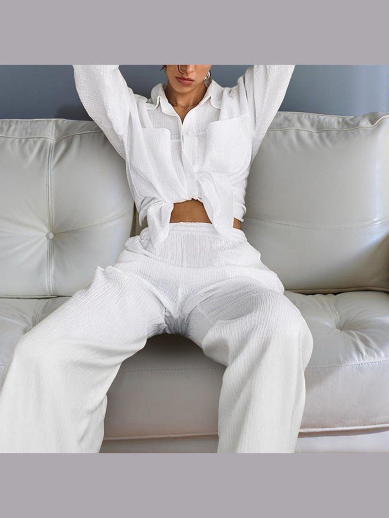 Women's Casual Solid Color Lounge Set - Courbe et Compagnie