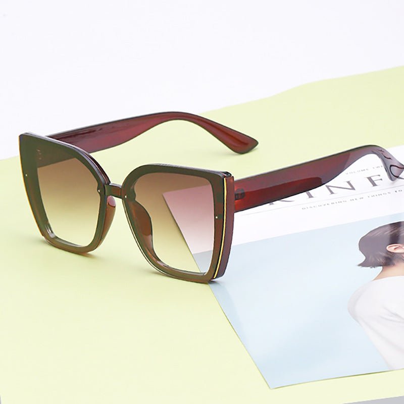 Women's Cat-Eye Oversized Sunglasses — UV Protection Trendy Shades - Courbe et Compagnie