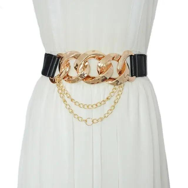 Women's Chain Buckle Elastic Belt - Courbe et Compagnie