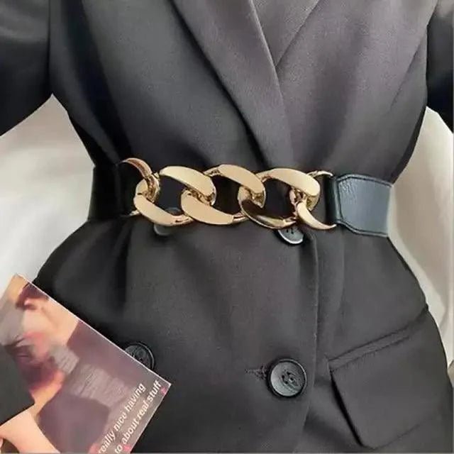 Women's Chain Buckle Elastic Belt - Courbe et Compagnie