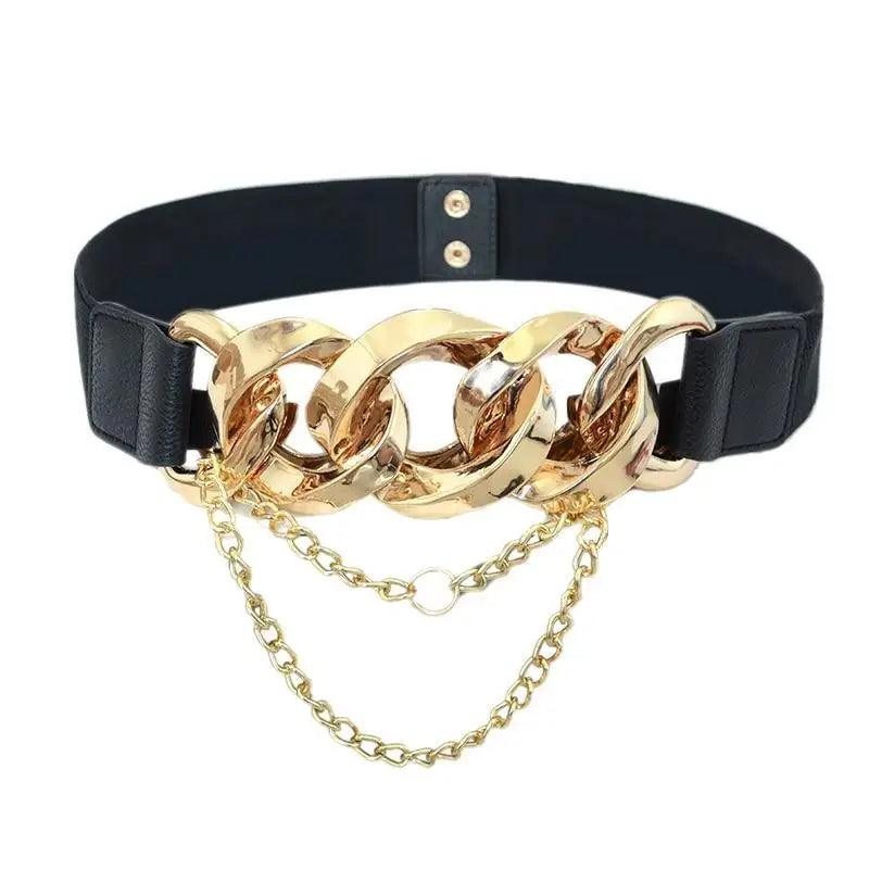 Women's Chain Buckle Elastic Belt - Courbe et Compagnie