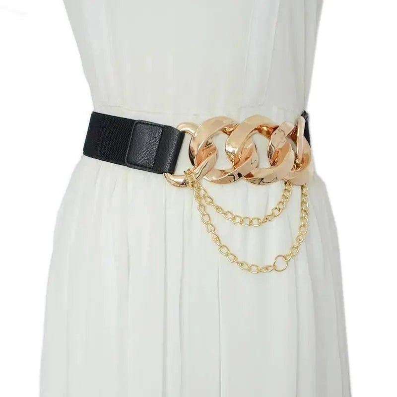 Women's Chain Buckle Elastic Belt - Courbe et Compagnie