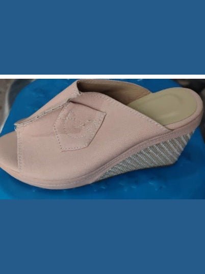 Women's Denim Platform Wedge Sandals - Courbe et Compagnie