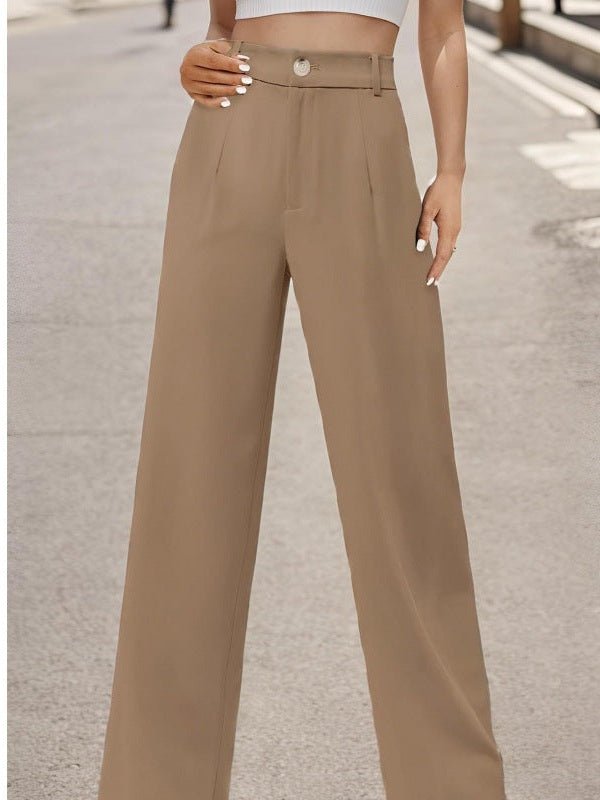 Women’s Elegant Suit Pants with Pockets – Office Trousers - Courbe et Compagnie