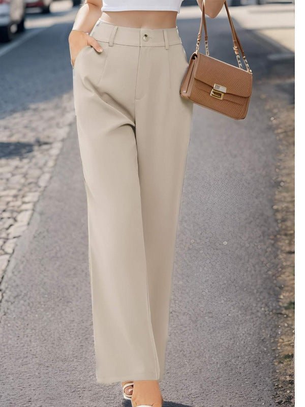 Women’s Elegant Suit Pants with Pockets – Office Trousers - Courbe et Compagnie