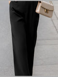 Women’s Elegant Suit Pants with Pockets – Office Trousers - Courbe et Compagnie