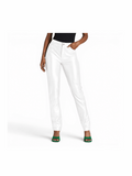 Women’s Elegant White Leather Pants - Courbe et Compagnie