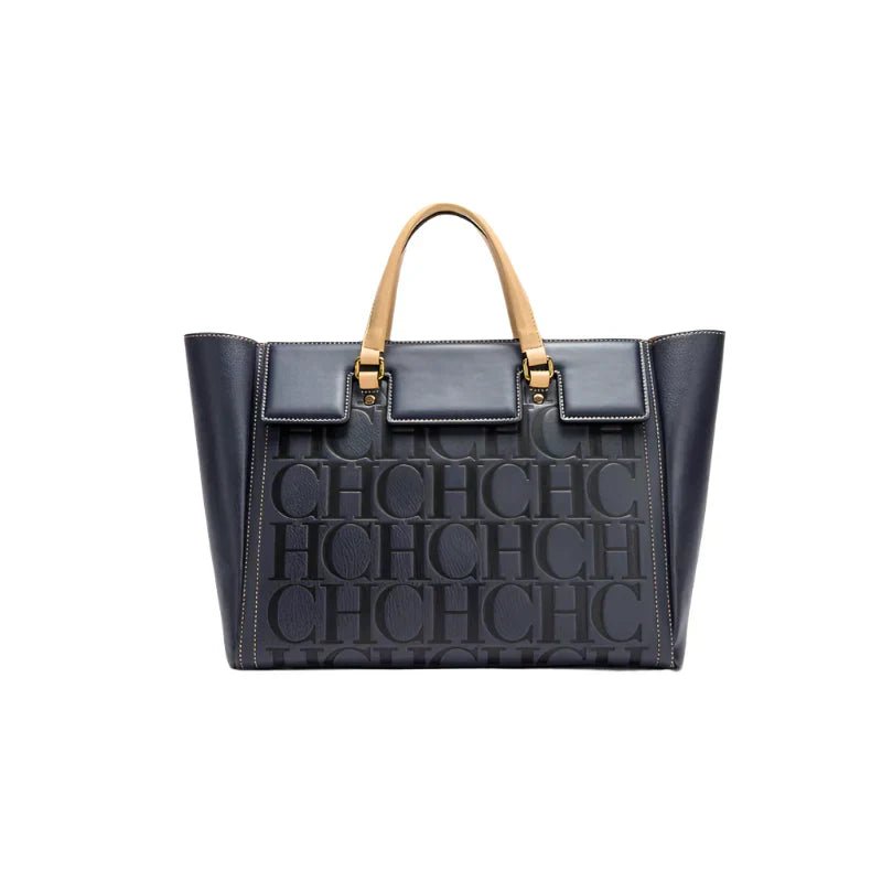 Womens Embossed Business Tote Handbag Wallet - Courbe et Compagnie