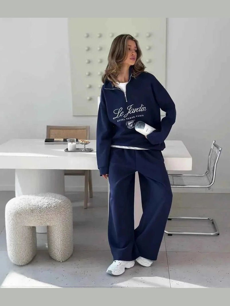Women's Embroidered Sports Suit Set - Courbe et Compagnie