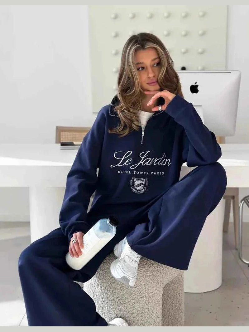 Women's Embroidered Sports Suit Set - Courbe et Compagnie