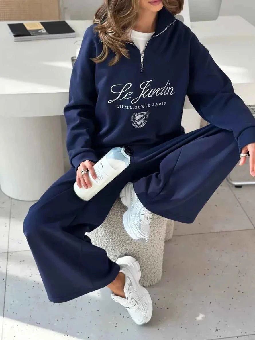 Women's Embroidered Sports Suit Set - Courbe et Compagnie
