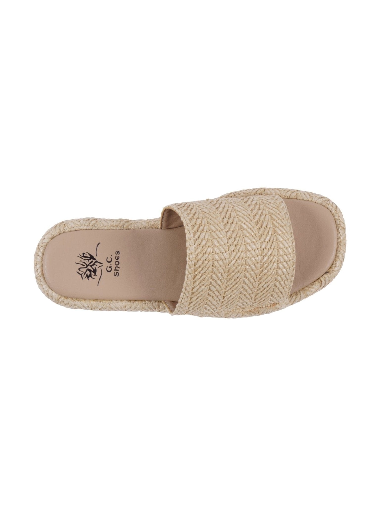 Women's Evie Natural Platform Slide - Courbe et Compagnie