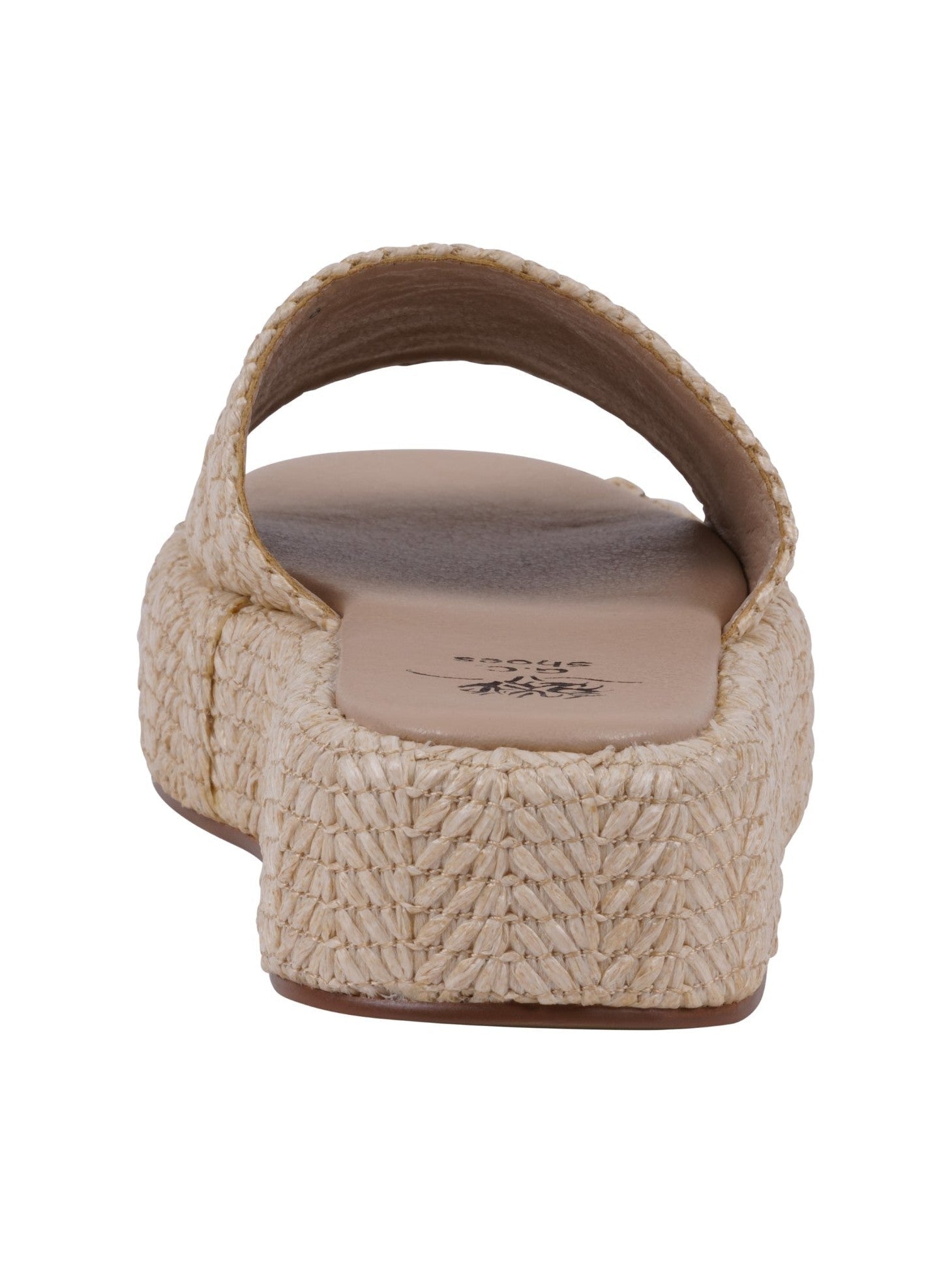 Women's Evie Natural Platform Slide - Courbe et Compagnie