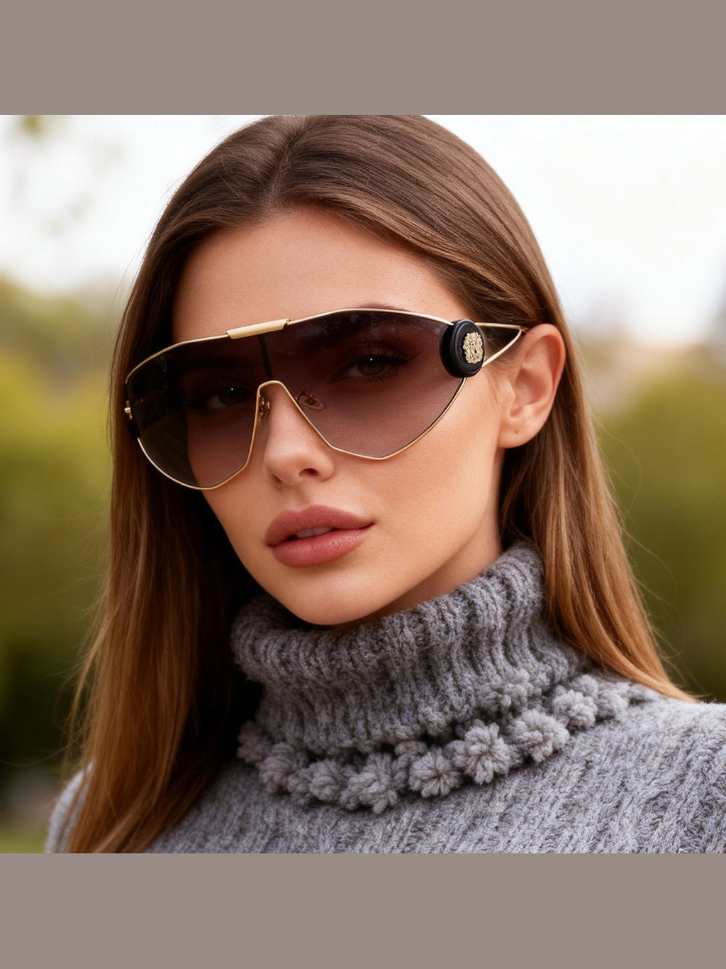 Women's Full-Frame Sports Aviator Sunglasses — Integrated Lens UV Protection - Courbe et Compagnie