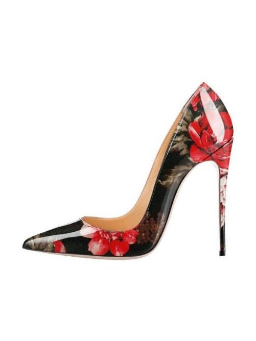 Women's Graffiti Pointed Toe Stiletto Heels — Artistic High Heel Pumps - Courbe et Compagnie