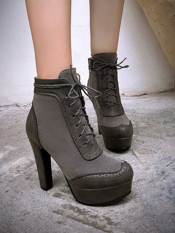 Women’s High Heel Martin Boots - Courbe et Compagnie
