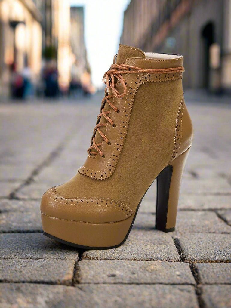 Women’s High Heel Martin Boots - Courbe et Compagnie