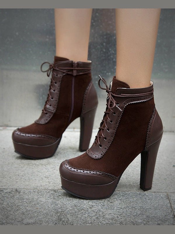 Women’s High Heel Martin Boots - Courbe et Compagnie