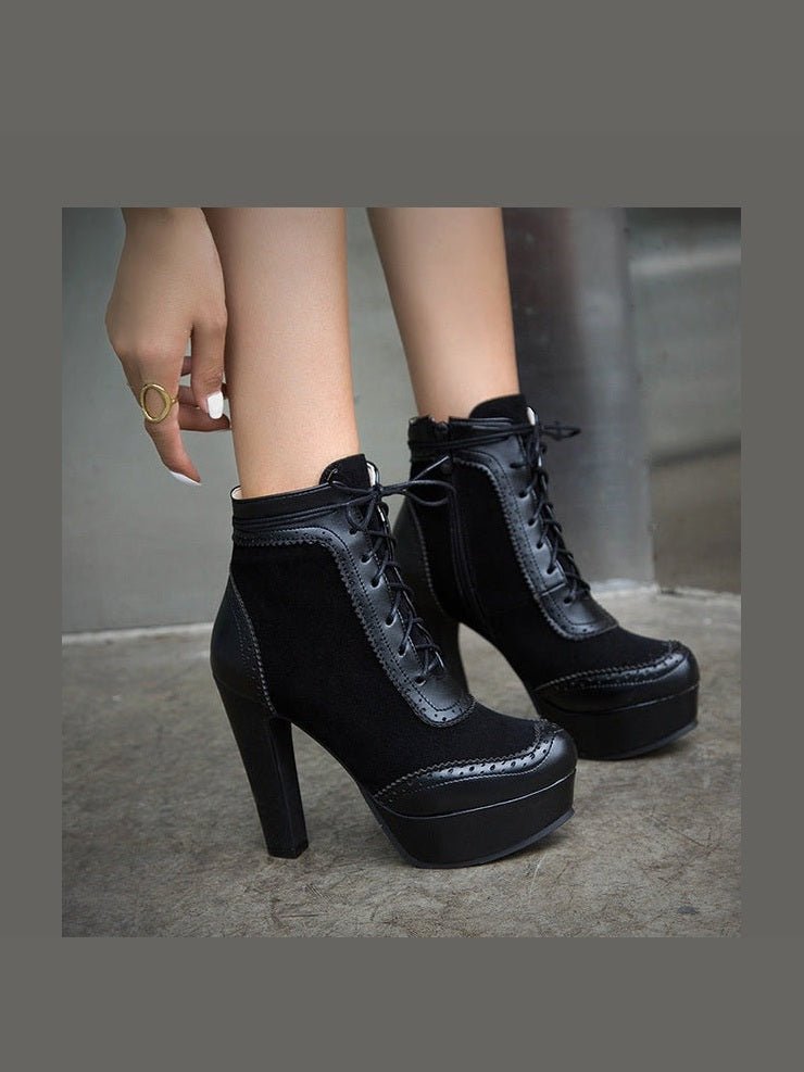 Women’s High Heel Martin Boots - Courbe et Compagnie