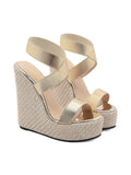 Women's High Heel Wedge Platform Sandals - Courbe et Compagnie