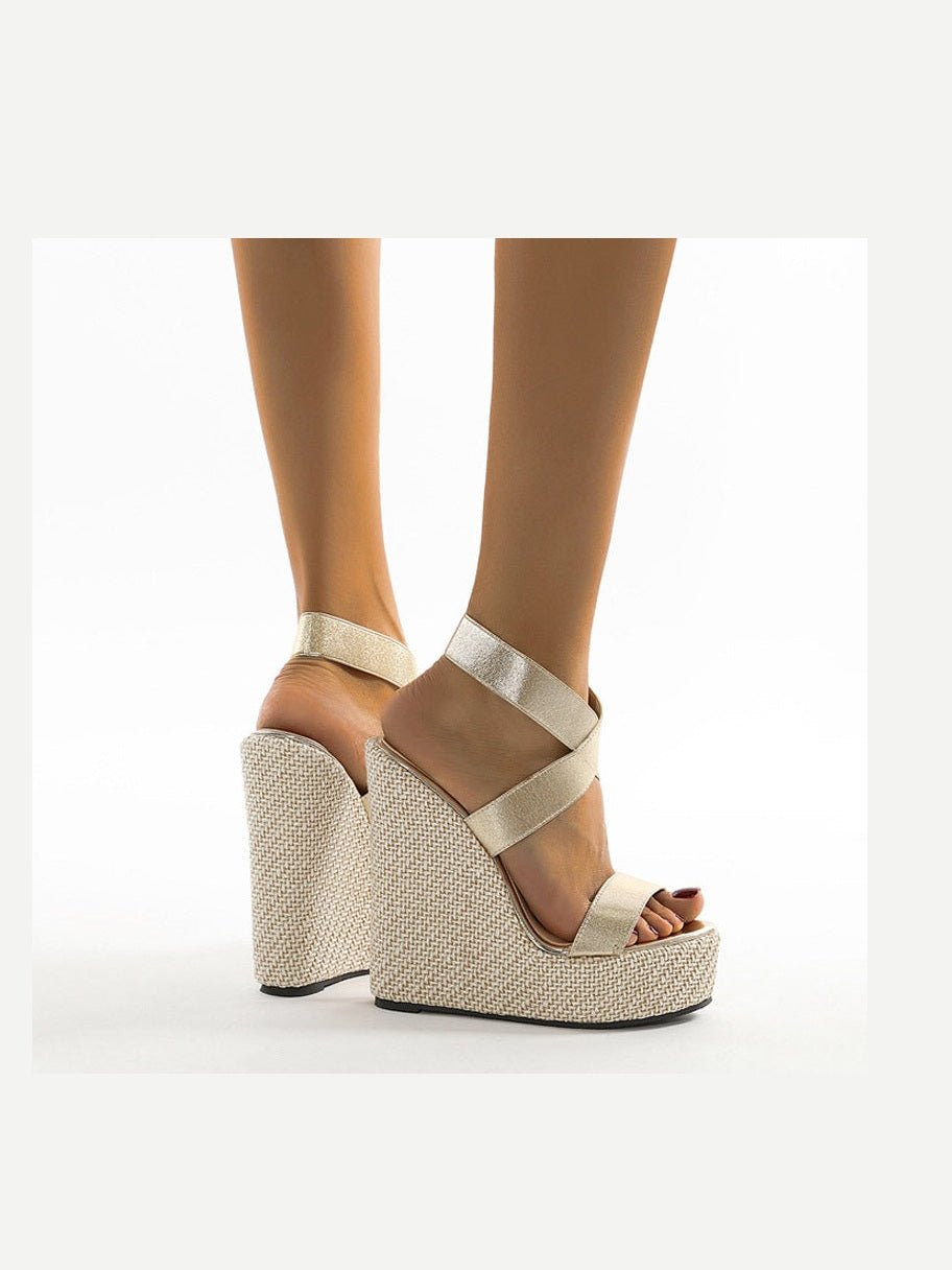 Women's High Heel Wedge Platform Sandals - Courbe et Compagnie