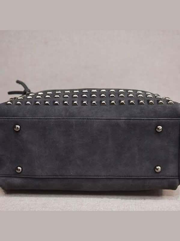 Women's Leather Casual Handbag - Courbe et Compagnie