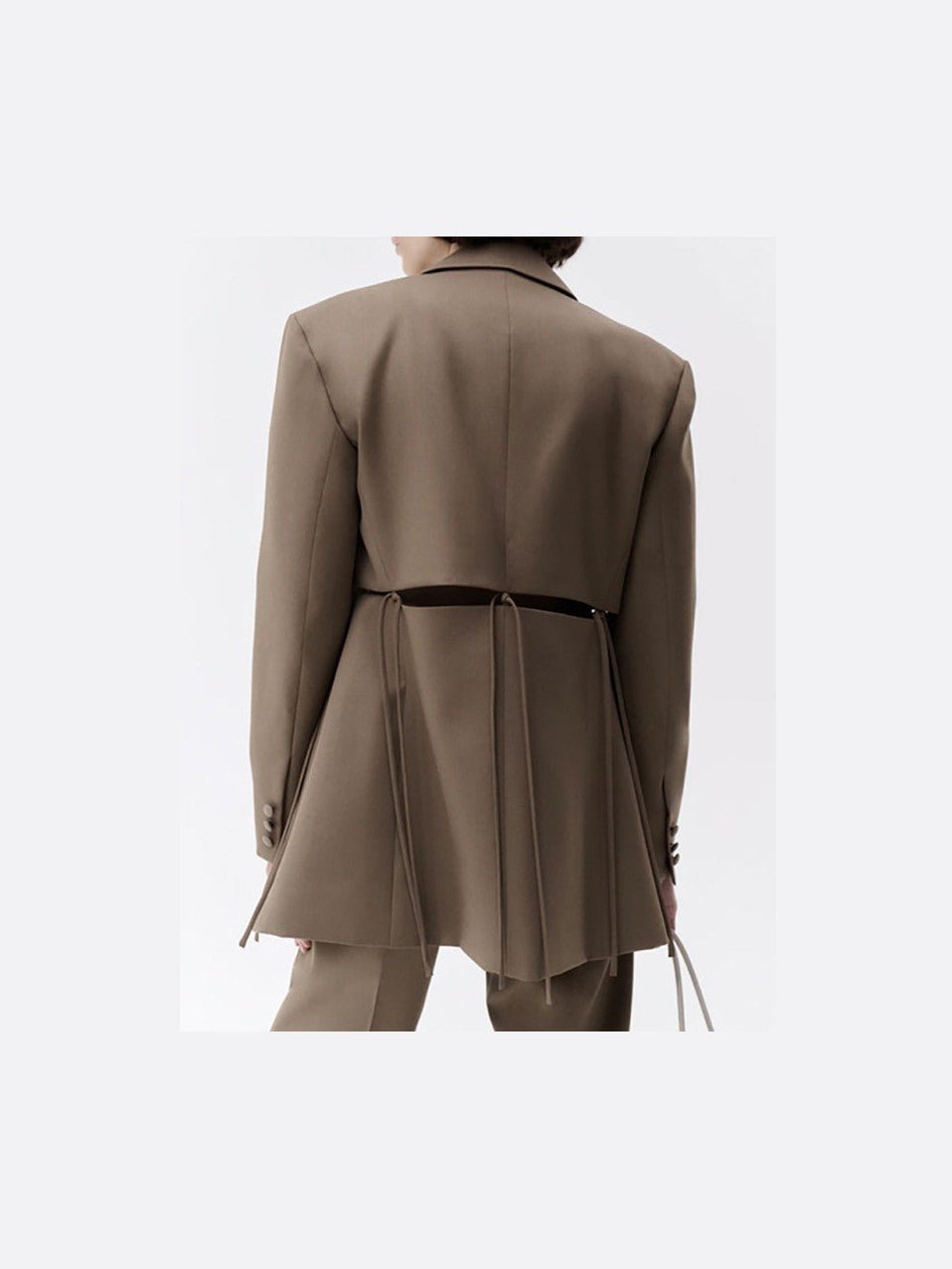 Women's Long Sleeve Blazer - Lapel Collar - Cotton Blend - Casual - Courbe et Compagnie