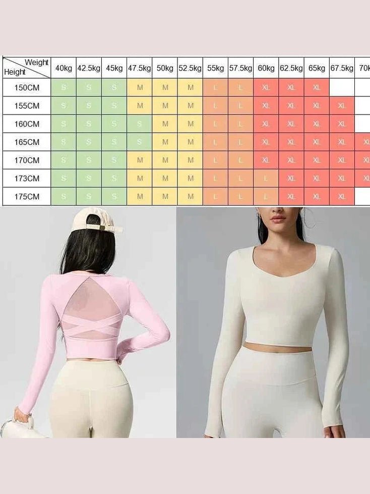 Women's Long Sleeve Yoga Running Top - Courbe et Compagnie