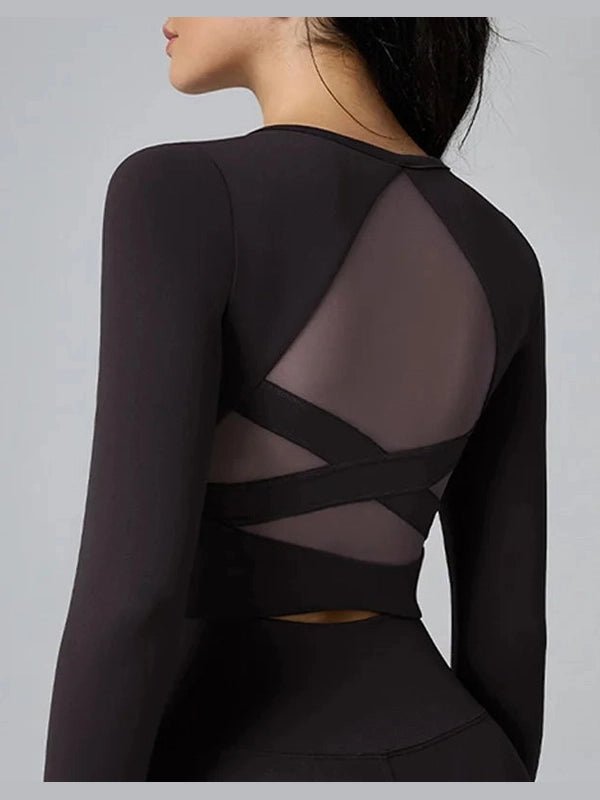 Women's Long Sleeve Yoga Running Top - Courbe et Compagnie