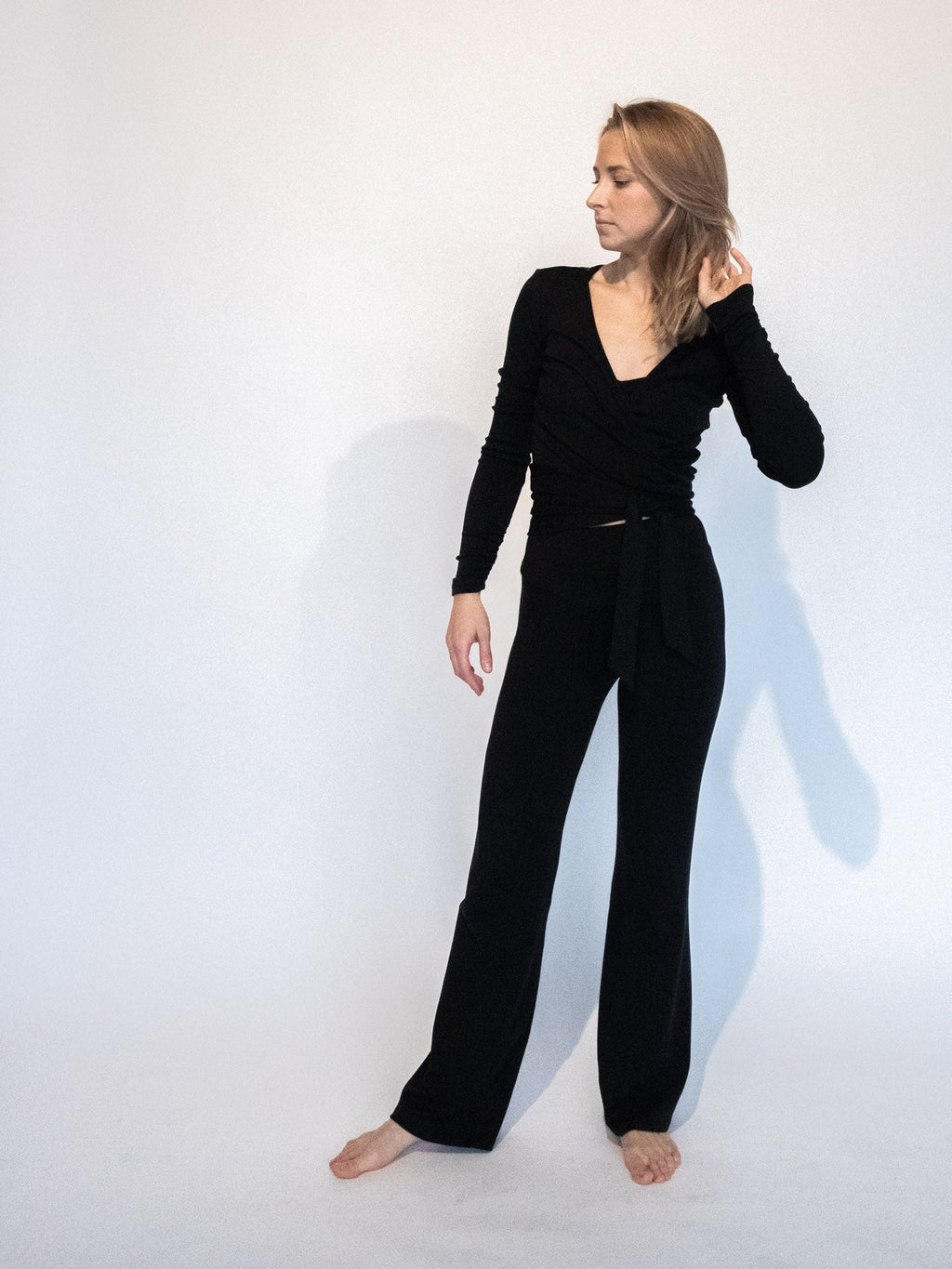 Women's Organic Cotton Wide Leg Pants | Natural Fiber Lounge Pants - Courbe et Compagnie