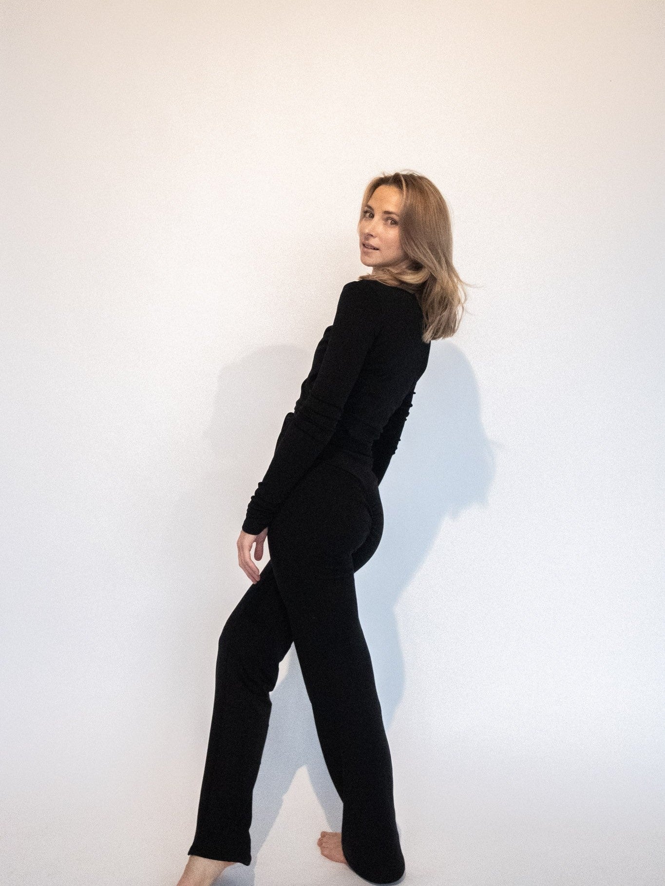 Women's Organic Cotton Wide Leg Pants | Natural Fiber Lounge Pants - Courbe et Compagnie