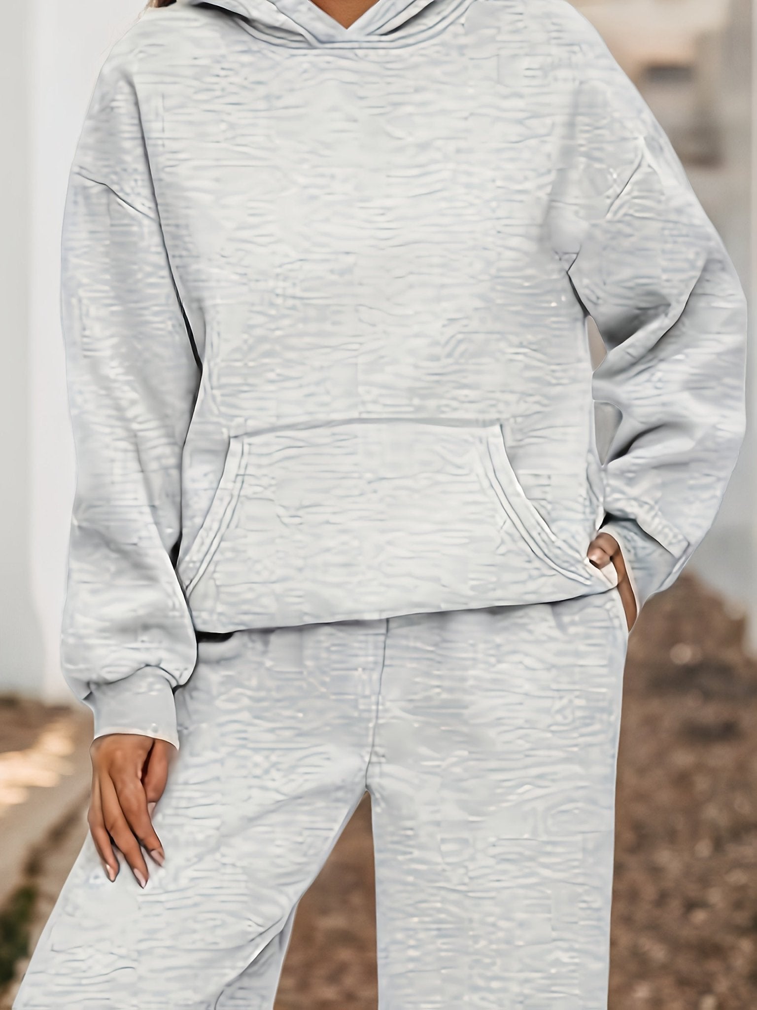 Women’s Plus Size Lounge Set – Oversized Hoodie & Baggy Sweatpants - Courbe et Compagnie