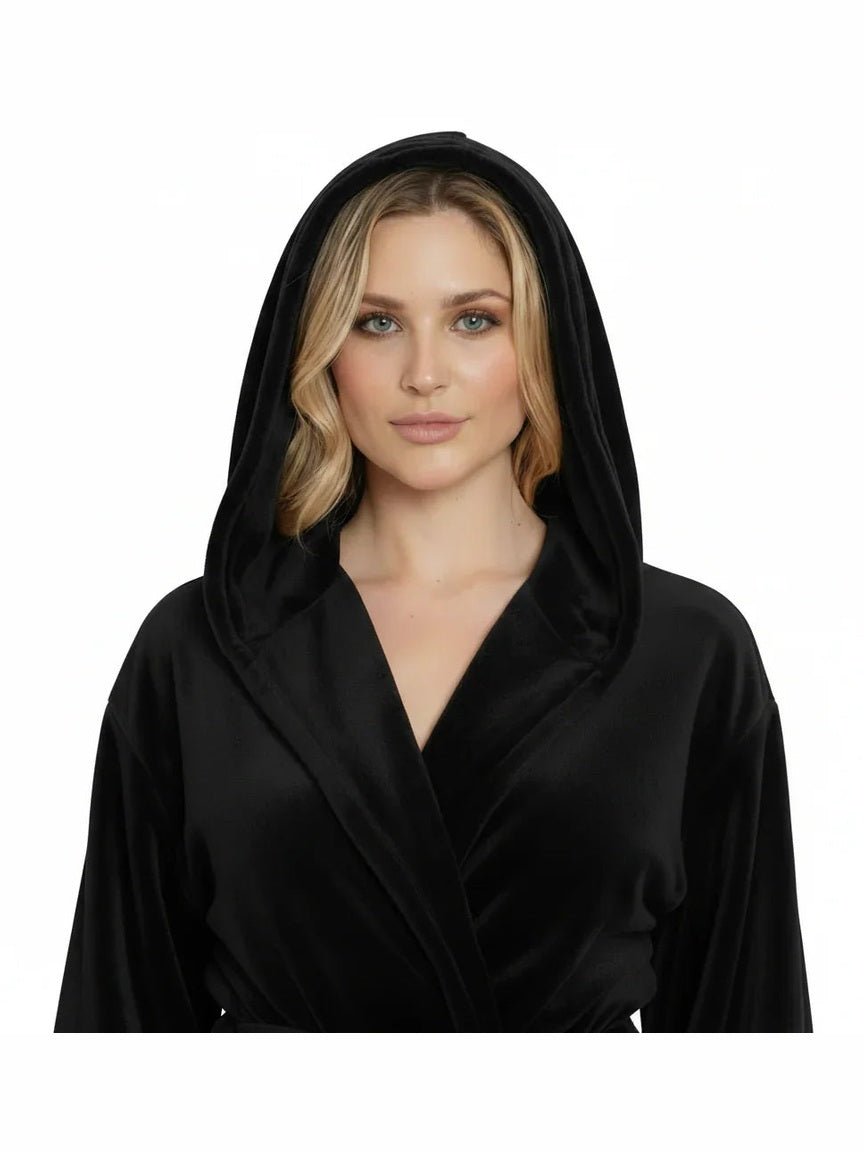 Women’s Plush Hooded Robe - Spa-Worthy Comfort at Home - Courbe et Compagnie